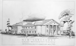 Drawing of New Sanctuary for Hardy Methodist Church, Texarkana, Texas by W. D. Smith and Preston M. Geren