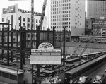 Construction sign at 7th & Main for New Bank by W. D. Smith