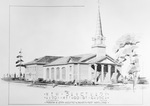 Drawing of New Sanctuary for Hardy Methodist Church, Texarkana, Texas by W. D. Smith and Preston M. Geren