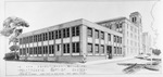 Drawing of educational building for Polytechnic Baptist Church by W. D. Smith and Preston M. Geren