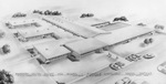 Drawing of proposed Haltom Junior High School, Birdville Independent School District by W. D. Smith and Wilson & Patterson (Architects)