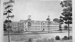 Drawing of Girls' Dormitory at Decatur Baptist College by Easterwood & Easterwood Architects