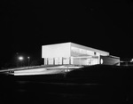 Fort Worth Art Center photographed at night by W. D. Smith