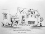 Drawing of proposed Educational Building for First Methodist Church, San Angelo, Texas by W. D. Smith and Wilson & Patterson (Architects)