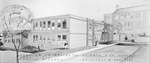 Drawing of addition to Arlington Heights High School, Fort Worth, Texas by W. D. Smith and Preston M. Geren