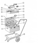 Drawing from instruction manual with machine parts labeled by W. D. Smith