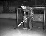 Mrs. John B. Collier Jr. in hockey uniform by W. D. Smith