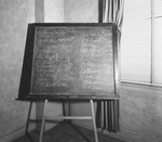 Blackboard used at a Swift & Company's sales meeting to record sales figures by W. D. Smith