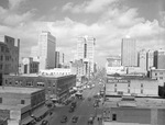 Bird's eye view of Melba Hotel and G. T. Leonard Department Store by W. D. Smith