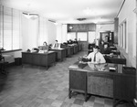 Office space with nine employees sitting at desks by W. D. Smith