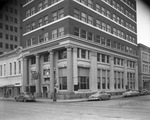 Side exterior of Burk Burnett building in downtown Fort Worth, view from Fourth Street