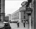 9th and Houston streets, Fort Worth; on far right is the Renfro building with Rexal Drugs