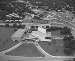 Aerial (looking west) of Scott Theater and the intersection of Montgomery Steet, Camp Bowie Boulevard and West Lancaster Street