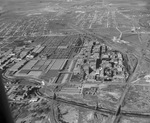 An aerial view of Fort Worth stockyards and Swift meat packing company