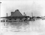 Pig Stand restaurant partially under water