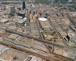 Aerial of downtown Fort Worth looking northeast, showing Tarrant County Convention Center