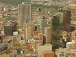 Skyline view of downtown Fort Worth and the Texas building (Continental National Bank), 1988