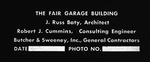 Title card--The Fair Building Garage Building by W. D. Smith