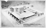 Proposed Junior High School in Coleman, Texas - Photograph of drawing by W. D. Smith and Wilson & Patterson (Architects)