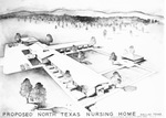 Proposed North Texas Nursing Home in Dallas, Texas - Photograph of drawing by W. D. Smith and Wilson & Patterson (Architects)