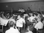 The Moslah Band practicing with violinist David Rubinoff by W. D. Smith