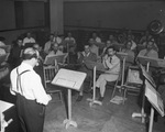 The Moslah Band practicing with violinist David Rubinoff by W. D. Smith