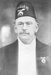 Portrait photograph of William James, past Moslah Potentate by W. D. Smith