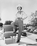 Texas Christian University (T. C. U.) student in cowgirl outfit by W. D. Smith