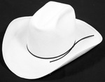 A straw cowboy hat with a cattleman crown by W. D. Smith