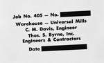 Universal Mills Title Block by W. D. Smith