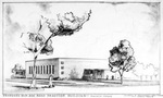 Architectural drawing of a proposed gym and band building in Rankin, Texas by W. D. Smith and Wilson & Patterson (Architects)