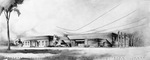 Architectural drawing of a proposed high school gymnasium by W. D. Smith and Wilson & Patterson (Architects)