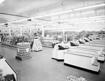 Store interior of the Worth Food Markets store by W. D. Smith