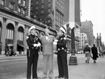 Shriner with police officers by W. D. Smith