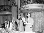 Shriners and a group in a dining room by W. D. Smith