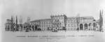 Photograph of a drawing of a Science Building for Texas Technological College by Wyatt C. Hedrick by W. D. Smith and Wyatt C. Hedrick