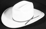 A straw cowboy hat with a cattleman crown by W. D. Smith