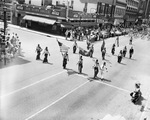 Members of the Khiva Temple in an All State Shrine parade by W. D. Smith