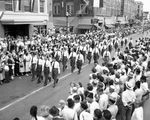 Members of El Mina Temple in an All State Shrine parade by W. D. Smith