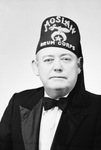 Portrait of Grover C. Bigham wearing a drum corps fez by W. D. Smith