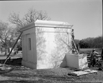 Amon G. Carter's mausoleum, under construction by W. D. Smith