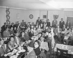 Moslah Shriners and guests in dining room by W. D. Smith