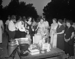 Group at outdoor luncheon by W. D. Smith