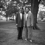 Moslah Potentate and man posing in front of a tree by W. D. Smith