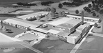 Drawing of proposed new high school building for Mineral Wells Independent School District by W. D. Smith