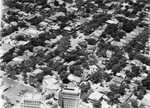 Aerial of Fort Worth, Harris Hospital at bottom of frame by W. D. Smith