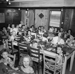 Bank employees at picnic, children's table by W. D. Smith