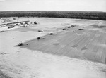 Bell Helicopters at plant, Aerial of helicopter pad by W. D. Smith