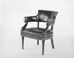 Leather chair with wood. by W. D. Smith