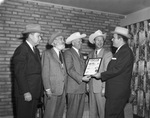 Roy Rogers and Gabby Hayes with three other men by W. D. Smith